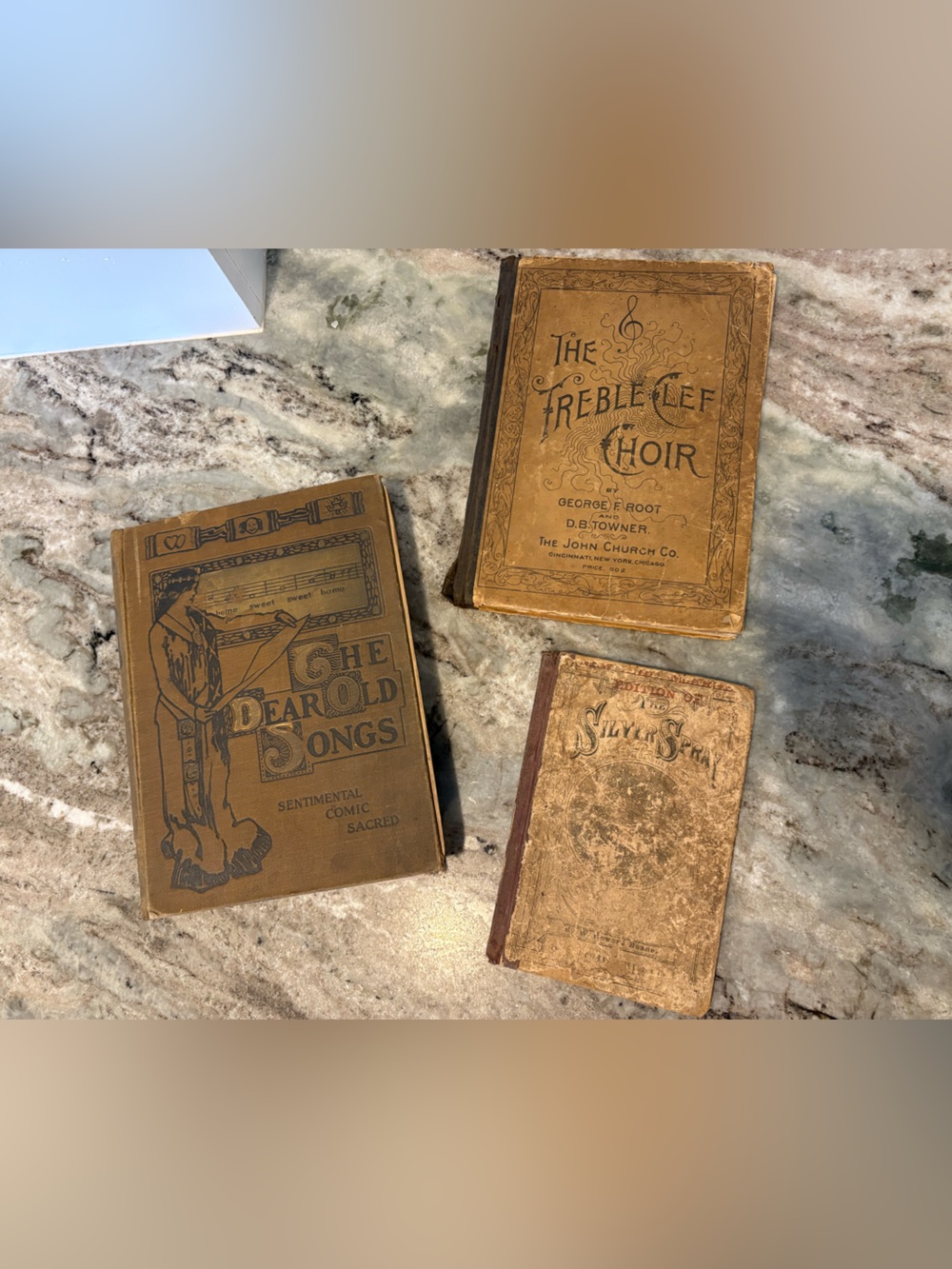 Source Unknown Brown Decorative Songbook Trio